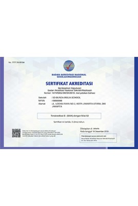 Certificate Of Accreditation SD Bunda Mulia School